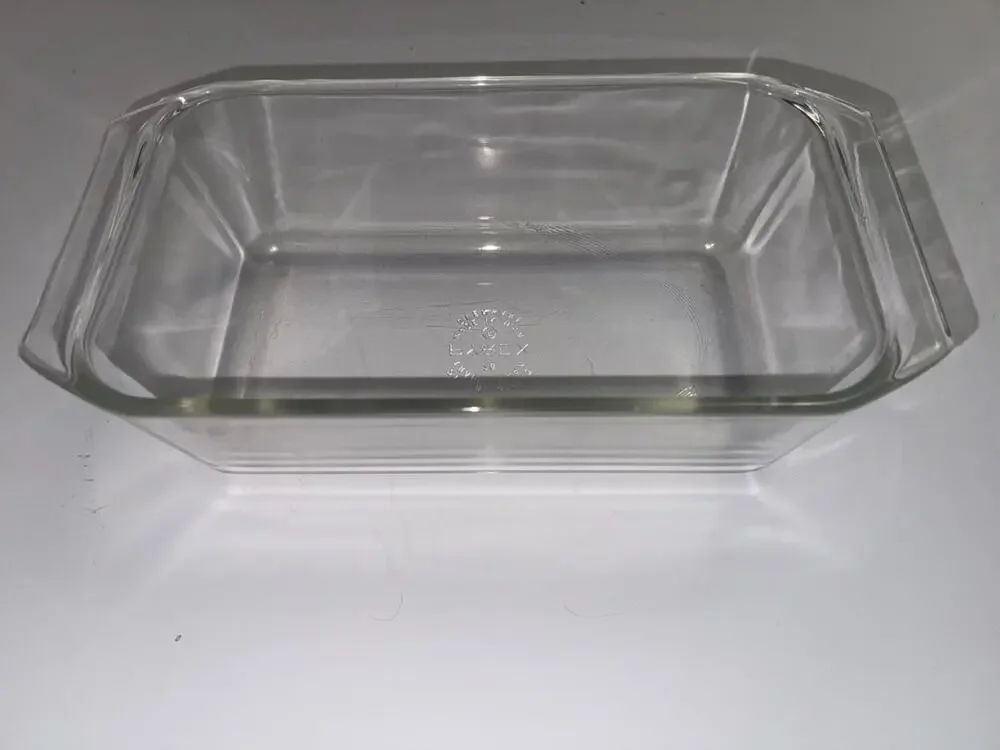 Pyrex Loaf Pan Baking Dish #215 B Clear 9x5x3 Vintage USA 1.5 qt Ovenware